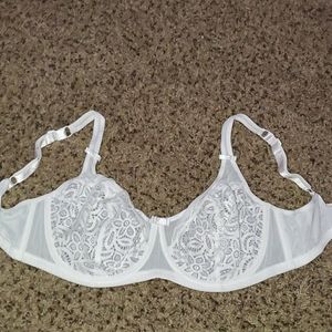 Adore me white lacy bra